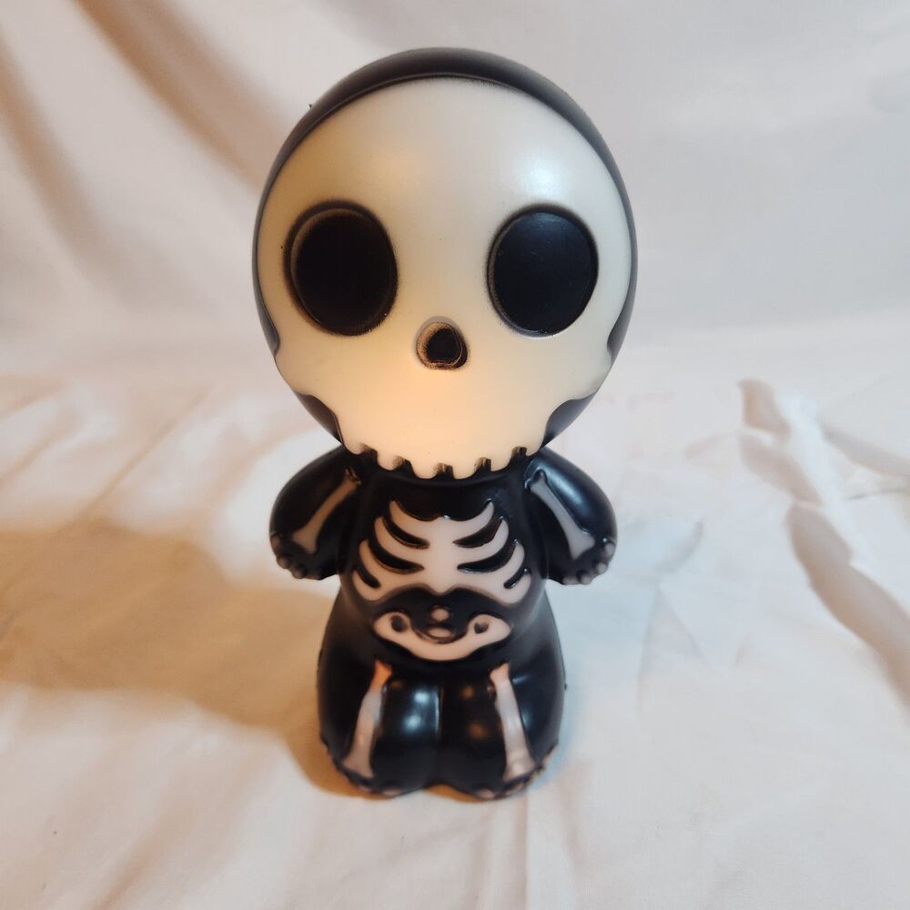 Way To Celebrate 7.5" Light Up Skeleton Blow Mold Halloween LED Tabletop Tested